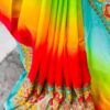 Exclusive Chanderi Silk Colorful Saree
