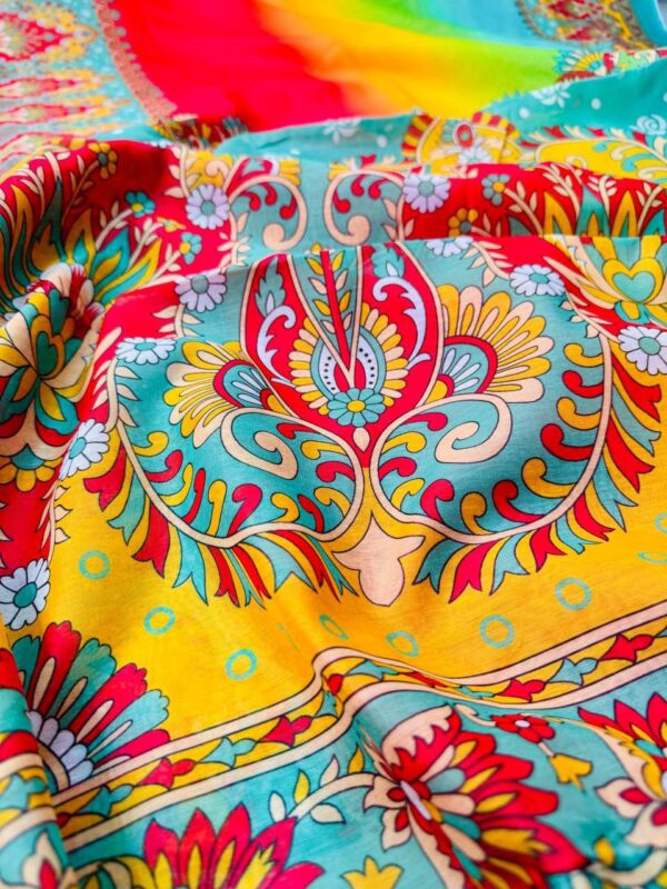 Exclusive Chanderi Silk Colorful Saree