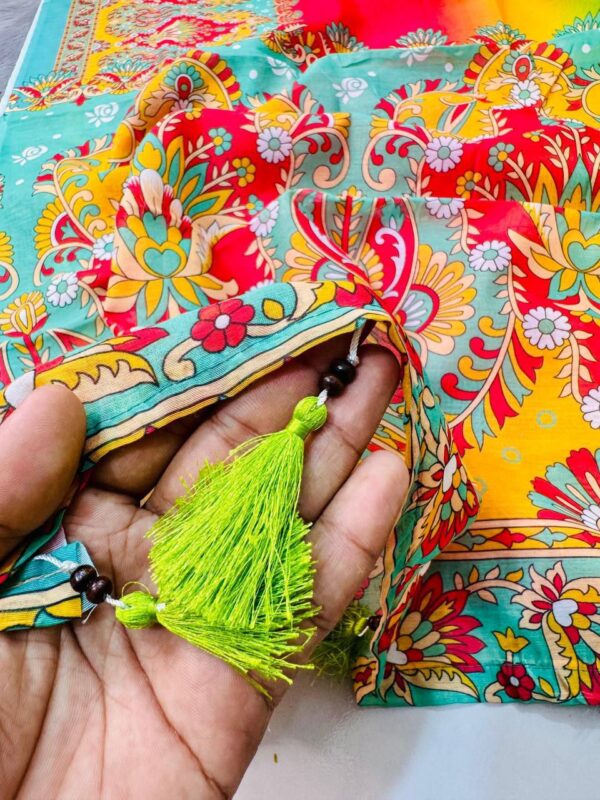 Exclusive Chanderi Silk Colorful Saree
