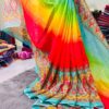 Exclusive Chanderi Silk Colorful Saree