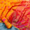 Color Contrast Jamdani Motive Pest Afsan Print Saree