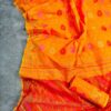 Color Contrast Jamdani Motive Pest Afsan Print Saree